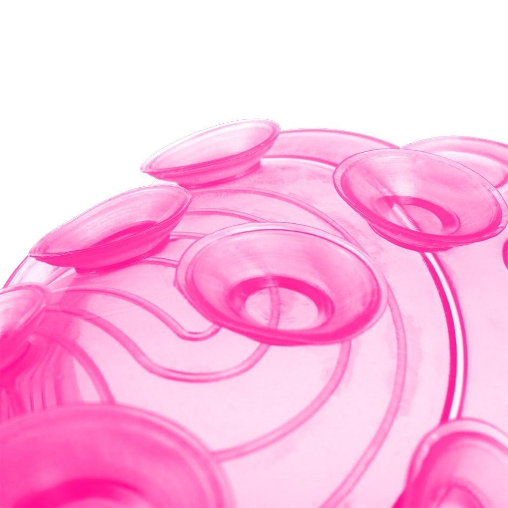 Pink non-slip protection for shower and bathtub with suction cups