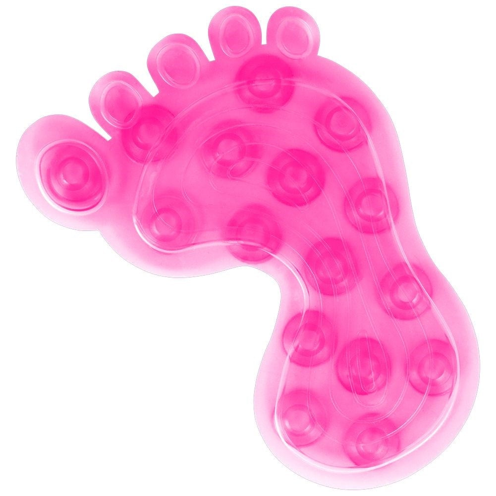 Pink non-slip protection for shower and bathtub with suction cups