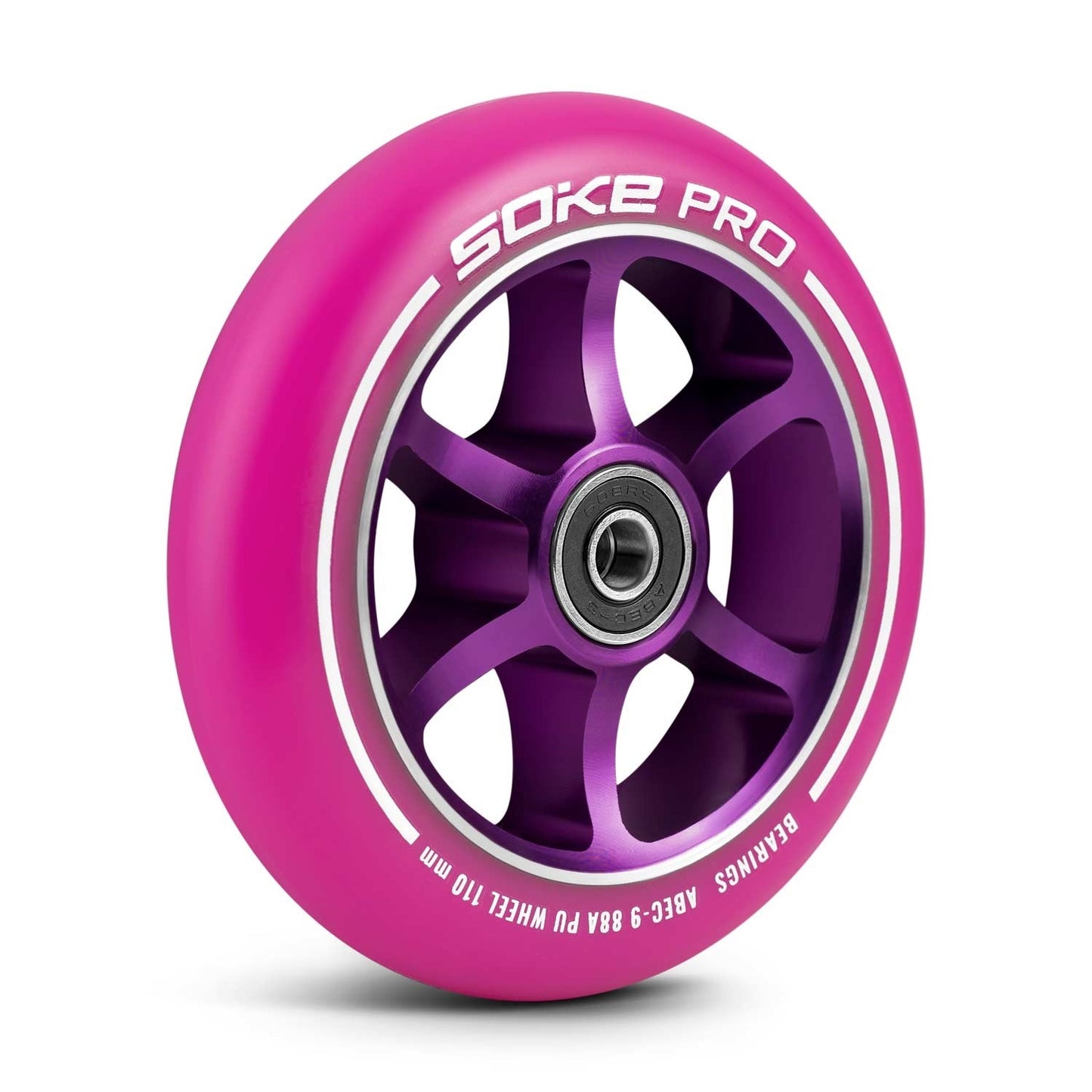 Pink wheels for scooter 110 mm - 2-pack