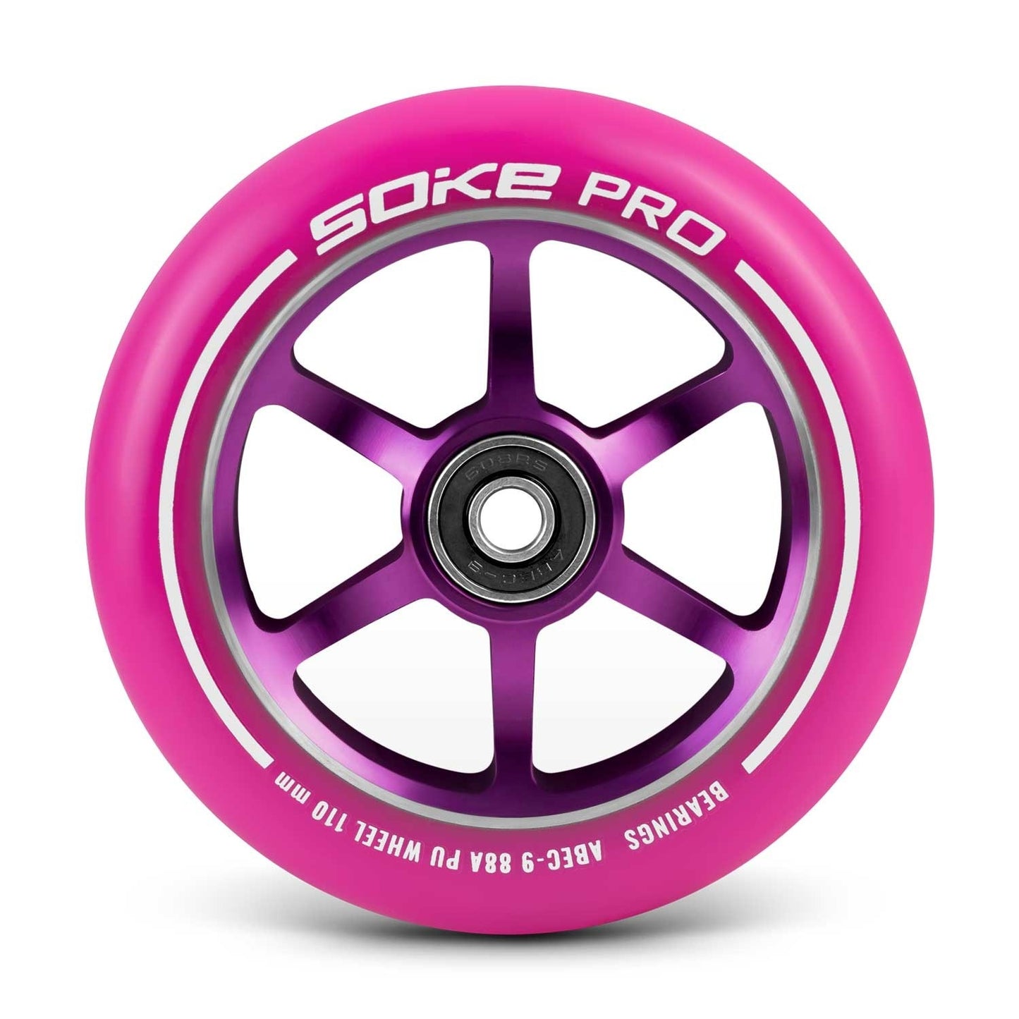 Pink wheels for scooter 110 mm - 2-pack