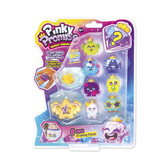 Pinky Promise Diamond Figures Set – 8 Pcs, Necklace & Ring