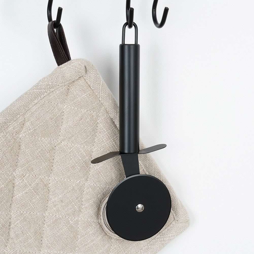 Pizza knife steel black 20 cm