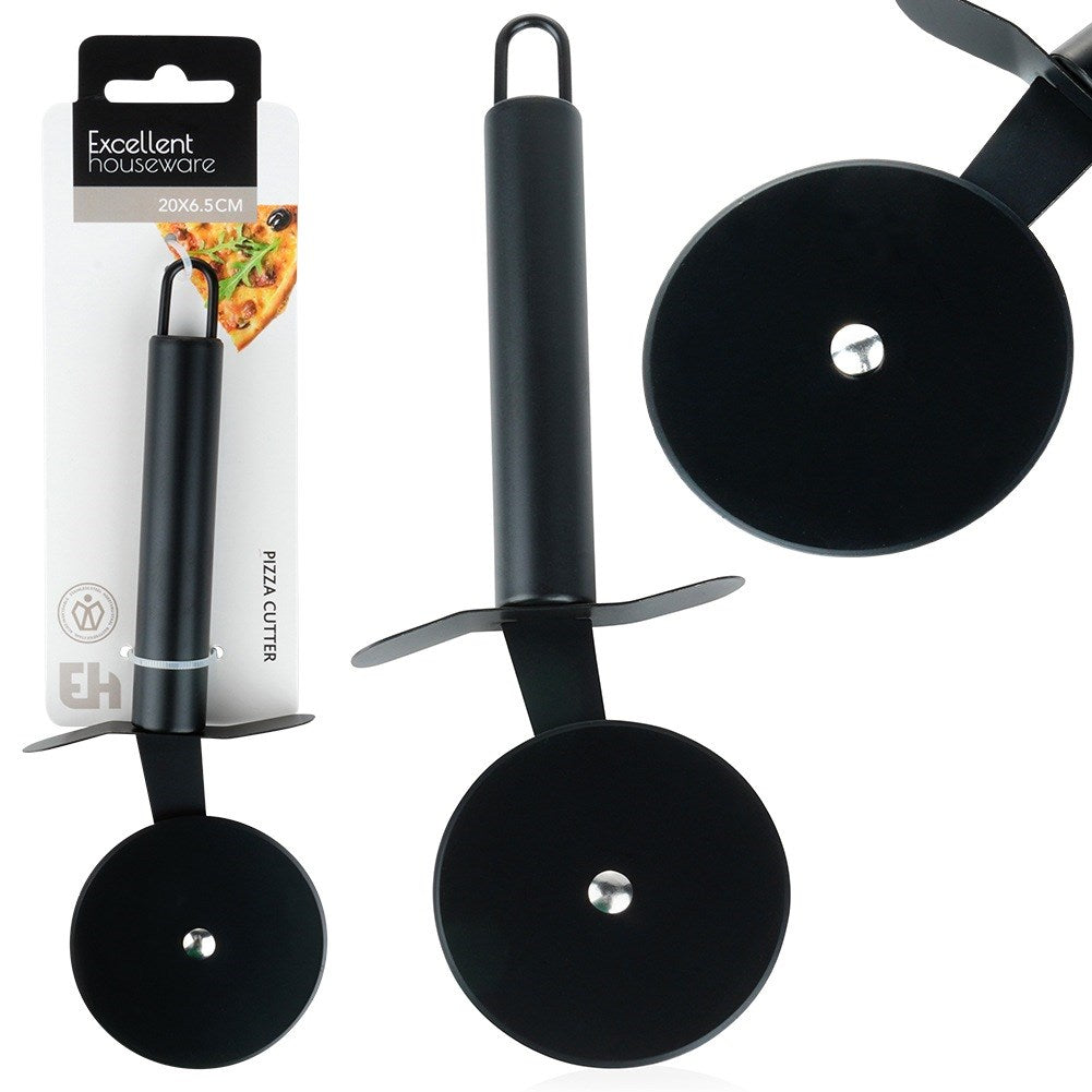 Pizza knife steel black 20 cm