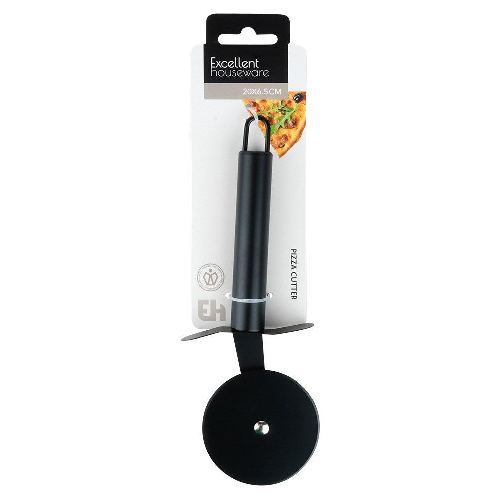 Pizza knife steel black 20 cm