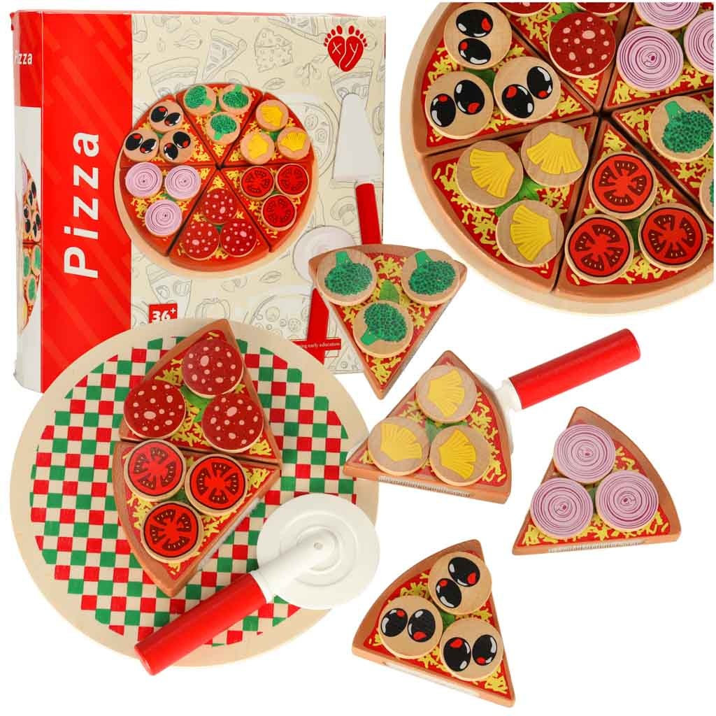Pizza wooden play set with accessories
