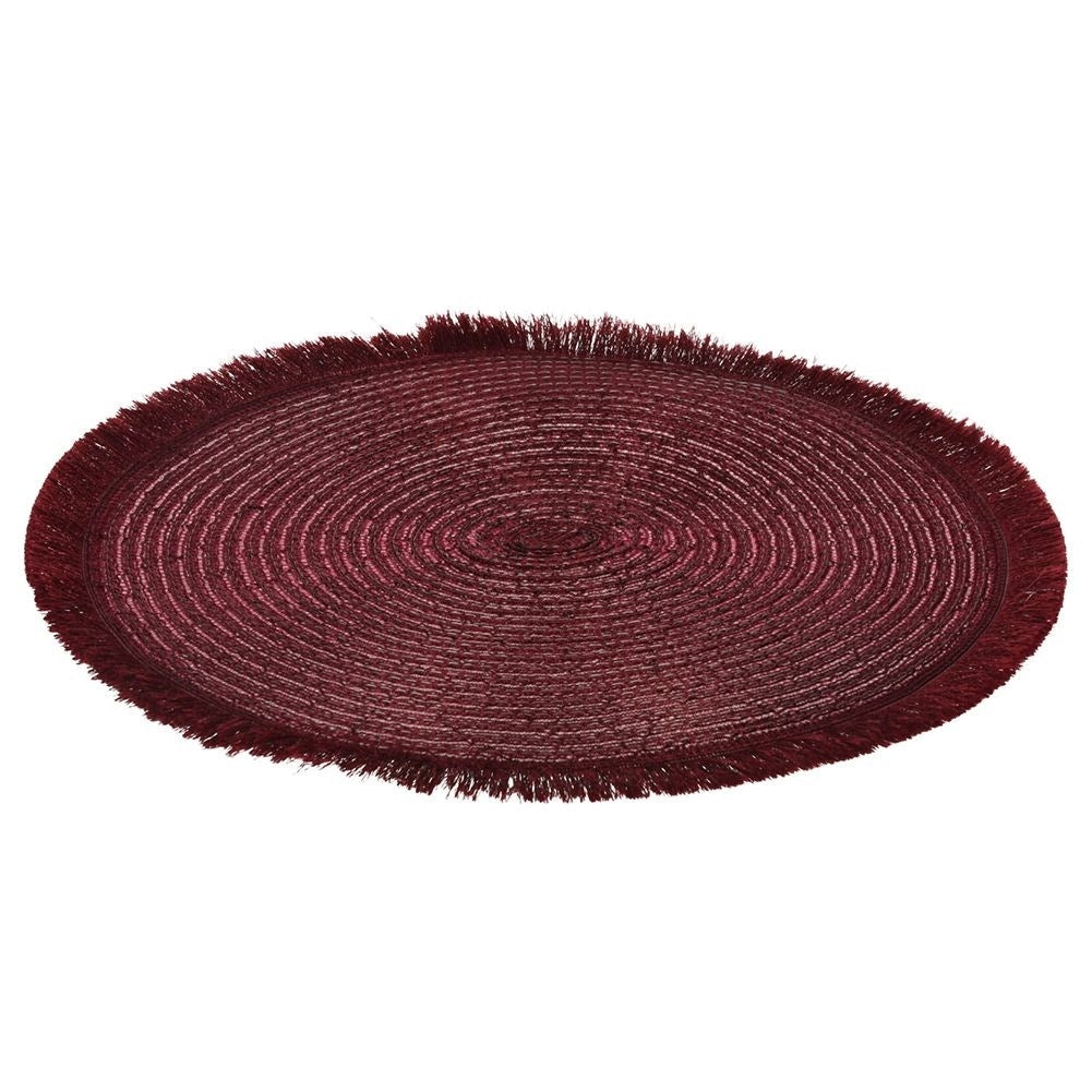 Placemat 35 cm in burgundy polyester for protection and style