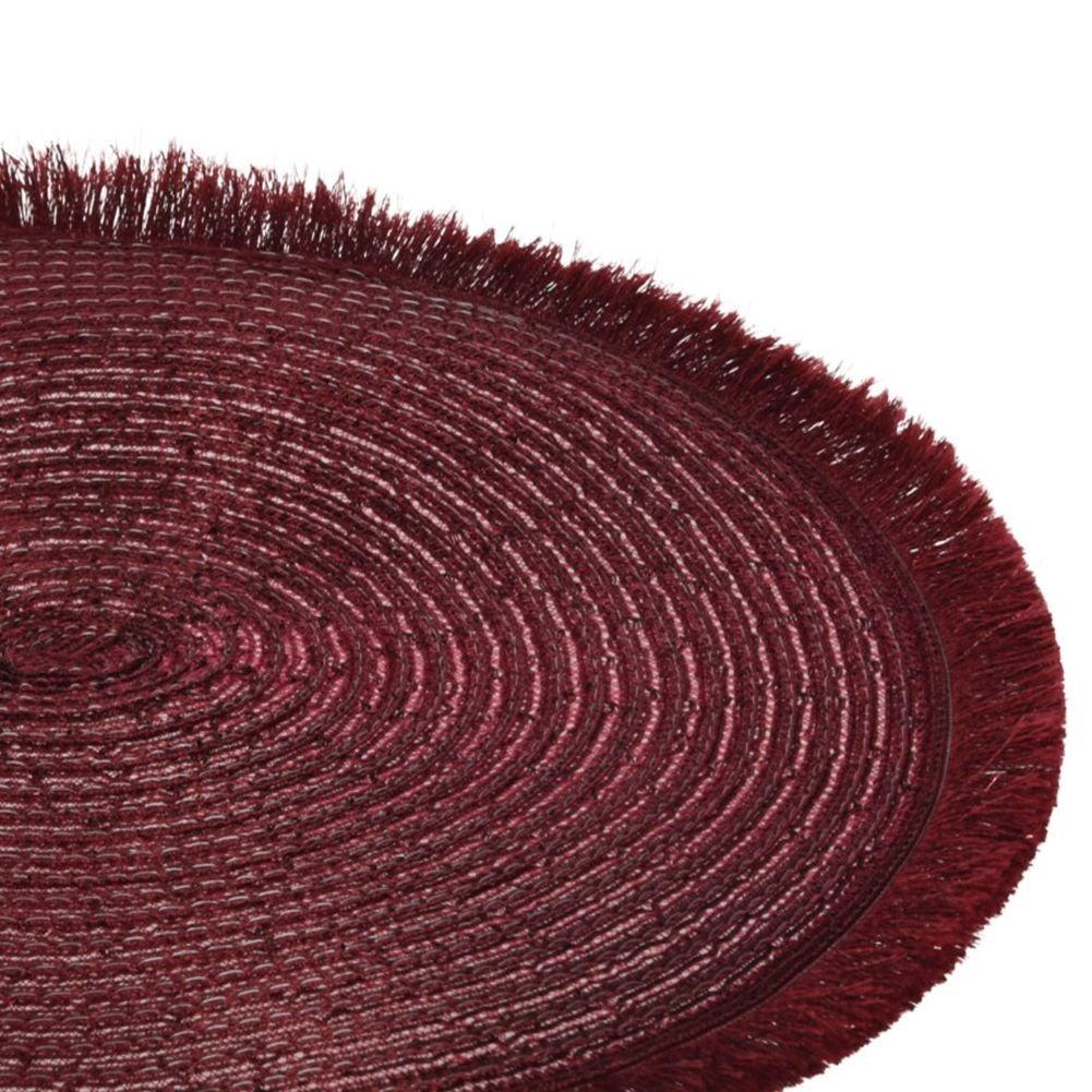 Placemat 35 cm in burgundy polyester for protection and style