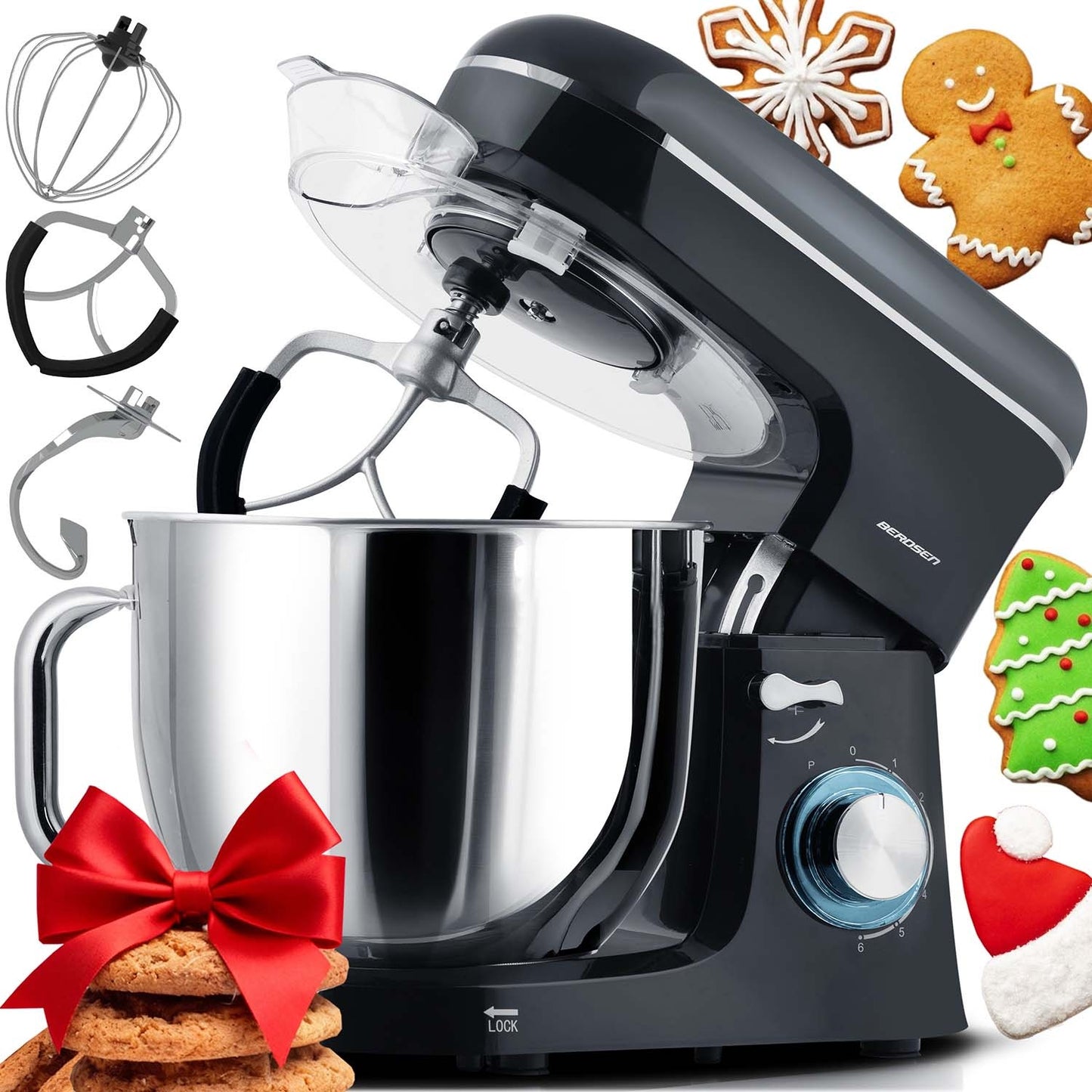 Planetary Stand Mixer 3-in-1, 6L, 1400W, Copper Motor