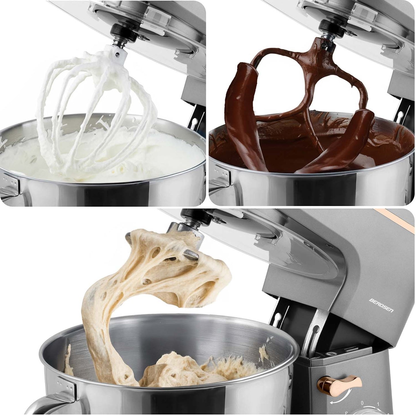 Planetary Stand Mixer 3-in-1, 6L, 1400W, Copper Motor