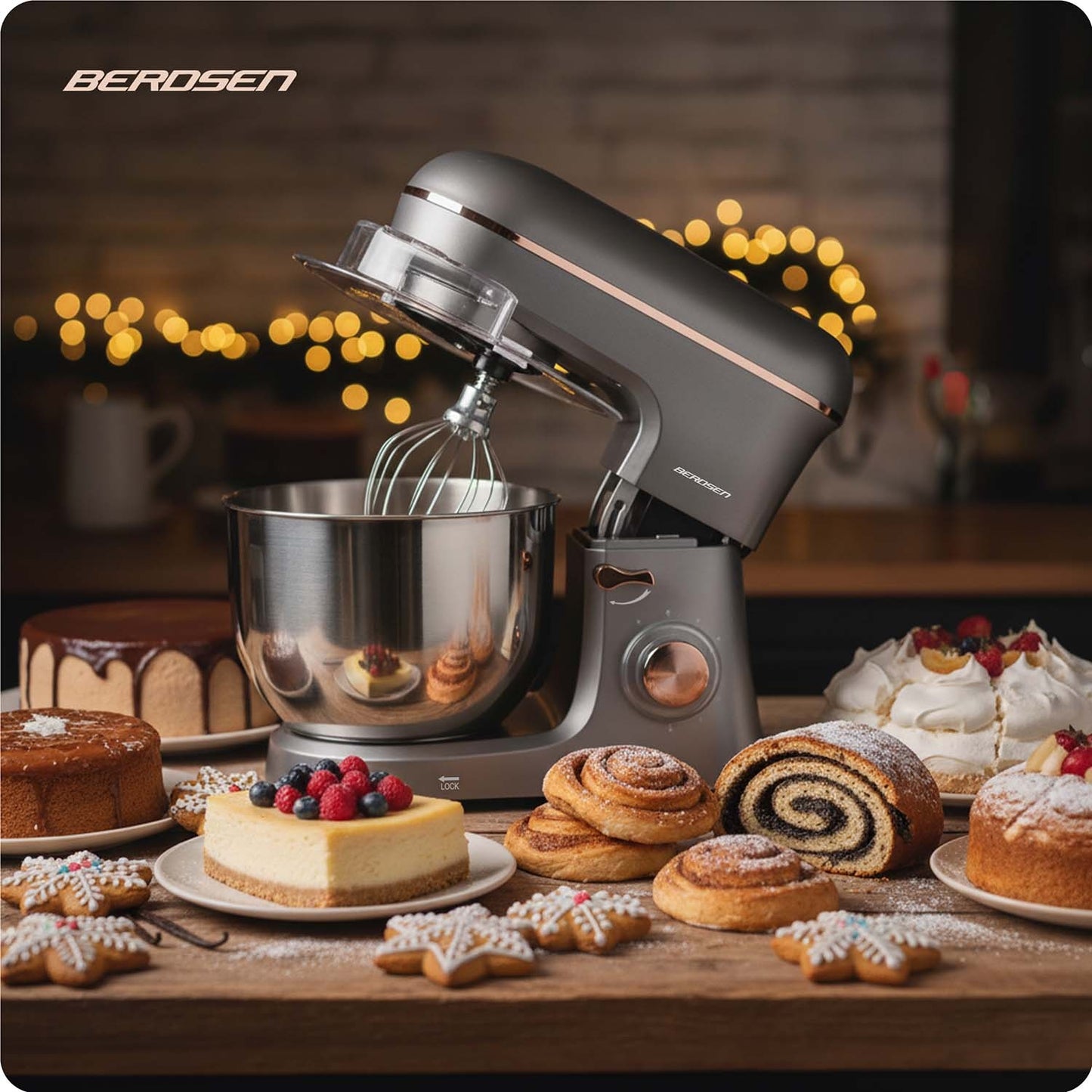 Planetary Stand Mixer 3-in-1, 6L, 1400W, Copper Motor