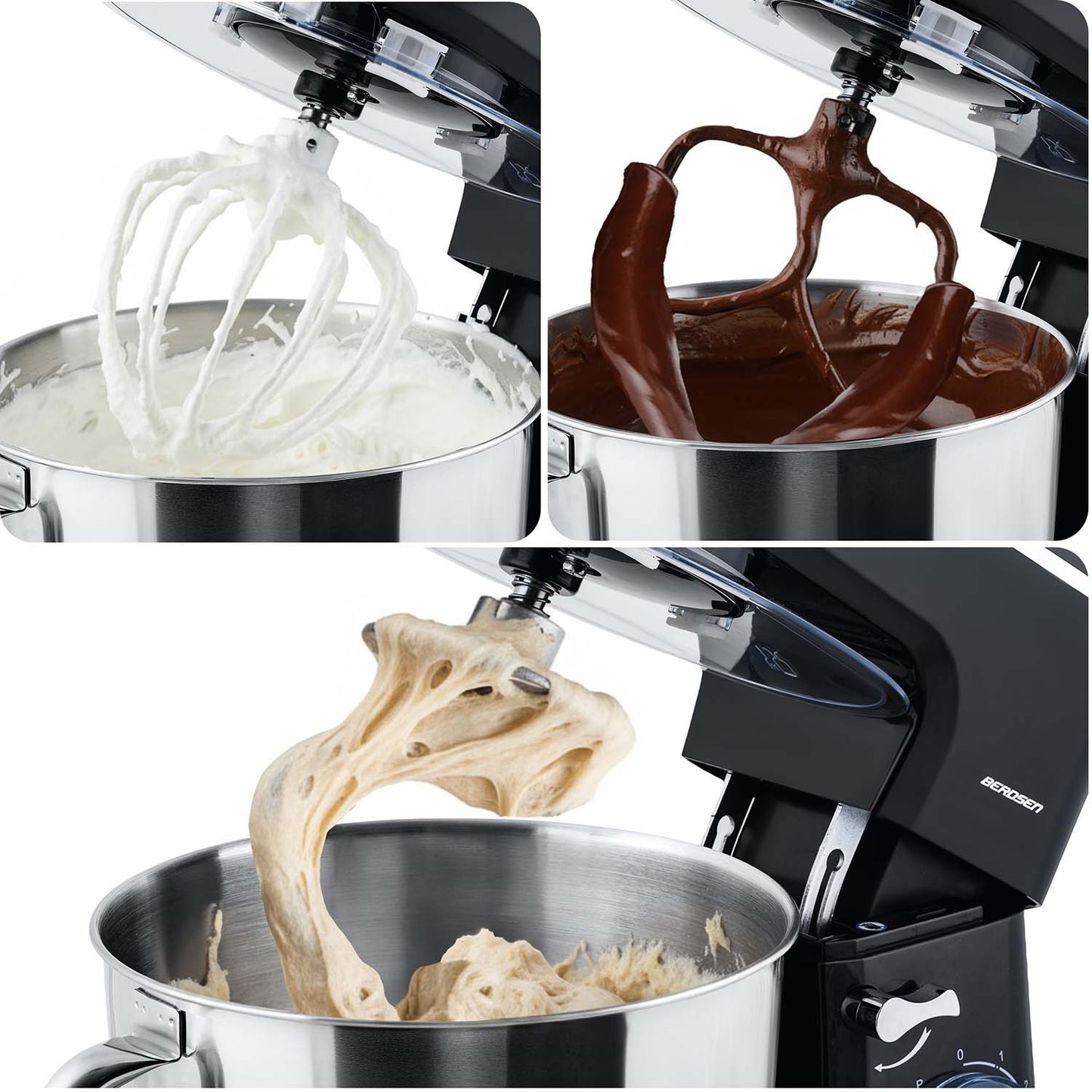 Planetary Stand Mixer 3-in-1, 6L, 1400W, Copper Motor