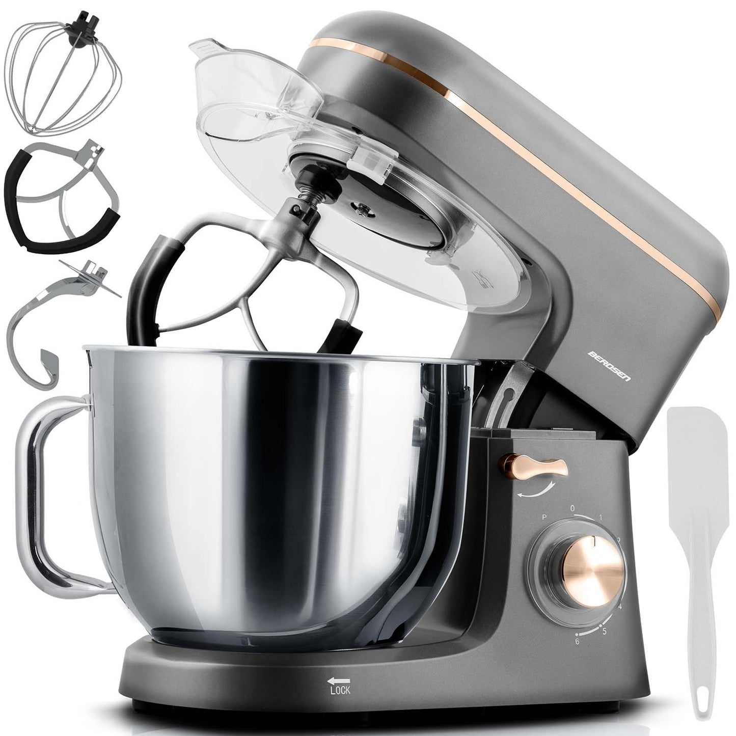 Planetary Stand Mixer 3-in-1, 6L, 1400W, Copper Motor