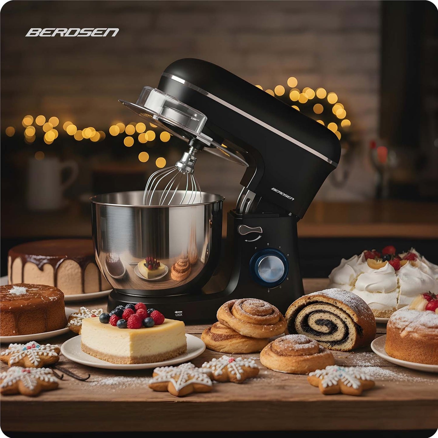 Planetary Stand Mixer 3-in-1, 6L, 1400W, Copper Motor