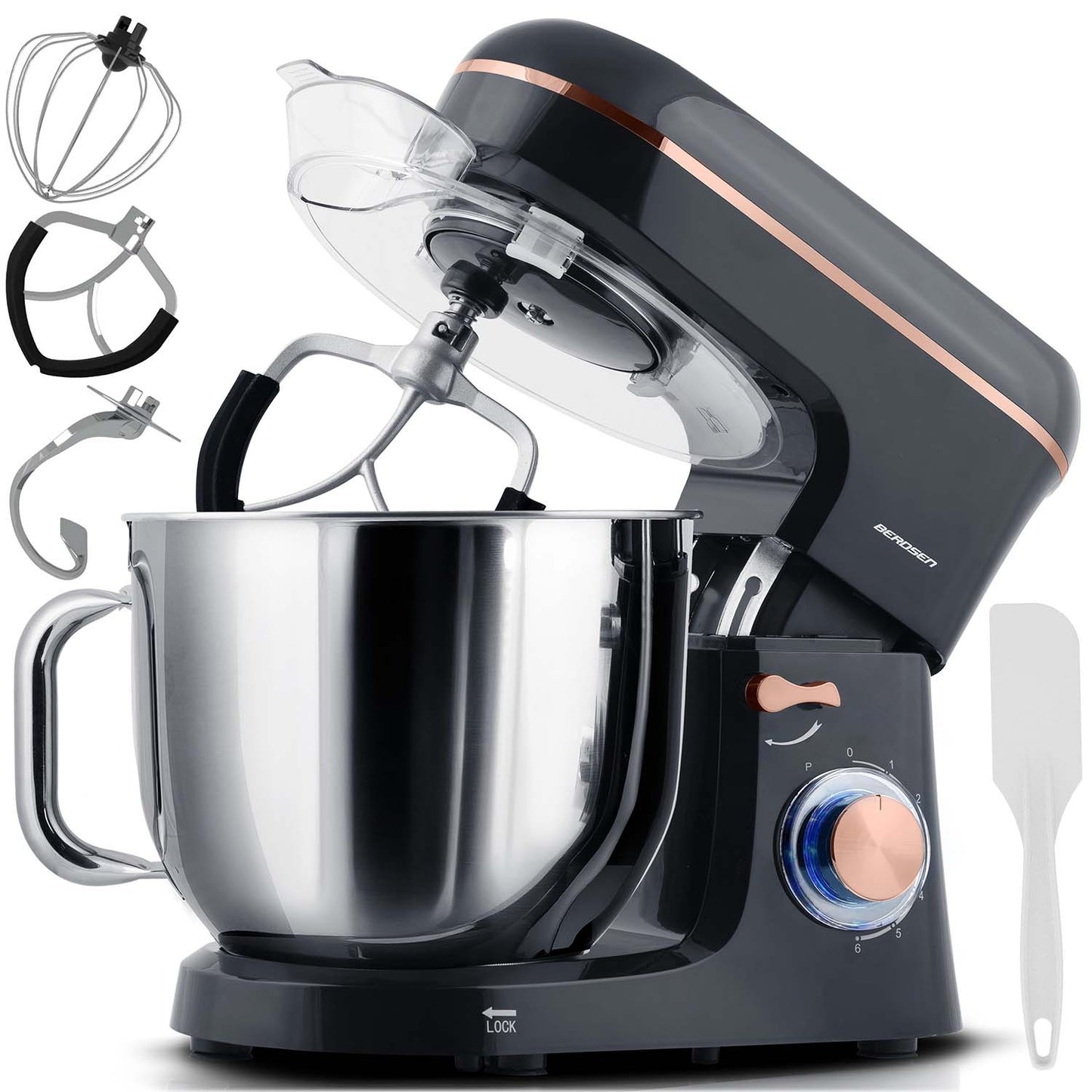 Planetary Stand Mixer 3-in-1, 6L, 1400W, Stainless Steel