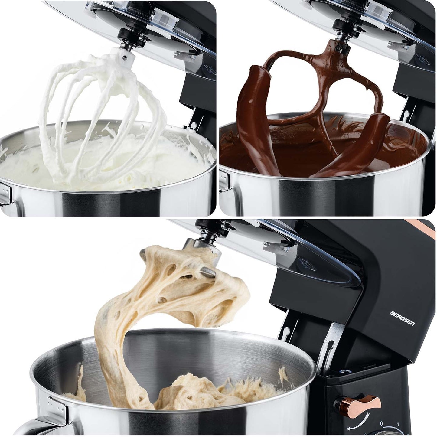 Planetary Stand Mixer 3-in-1, 6L, 1400W, Stainless Steel