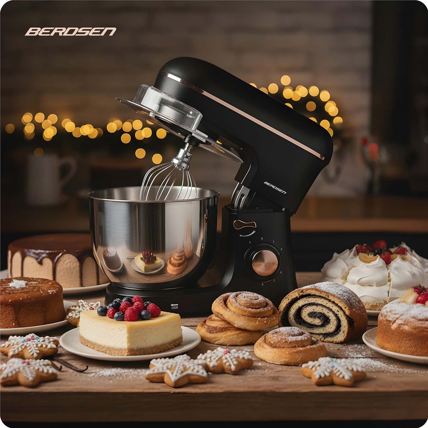 Planetary Stand Mixer 3-in-1, 6L, 1400W, Stainless Steel