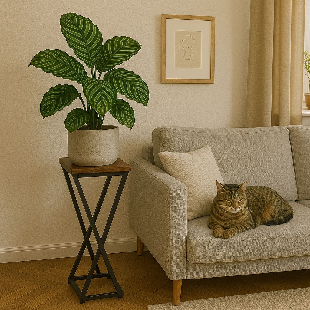 Plant Stand – Steel, Chipboard, 61 cm Height