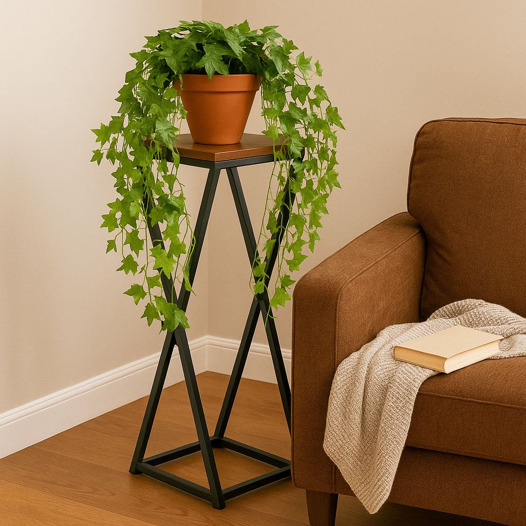 Plant Stand – Steel, Chipboard, 61 cm Height