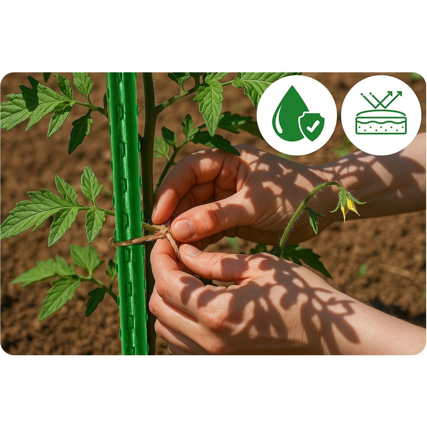 Plant stakes 120 cm Plonos PL-940 green 10pcs