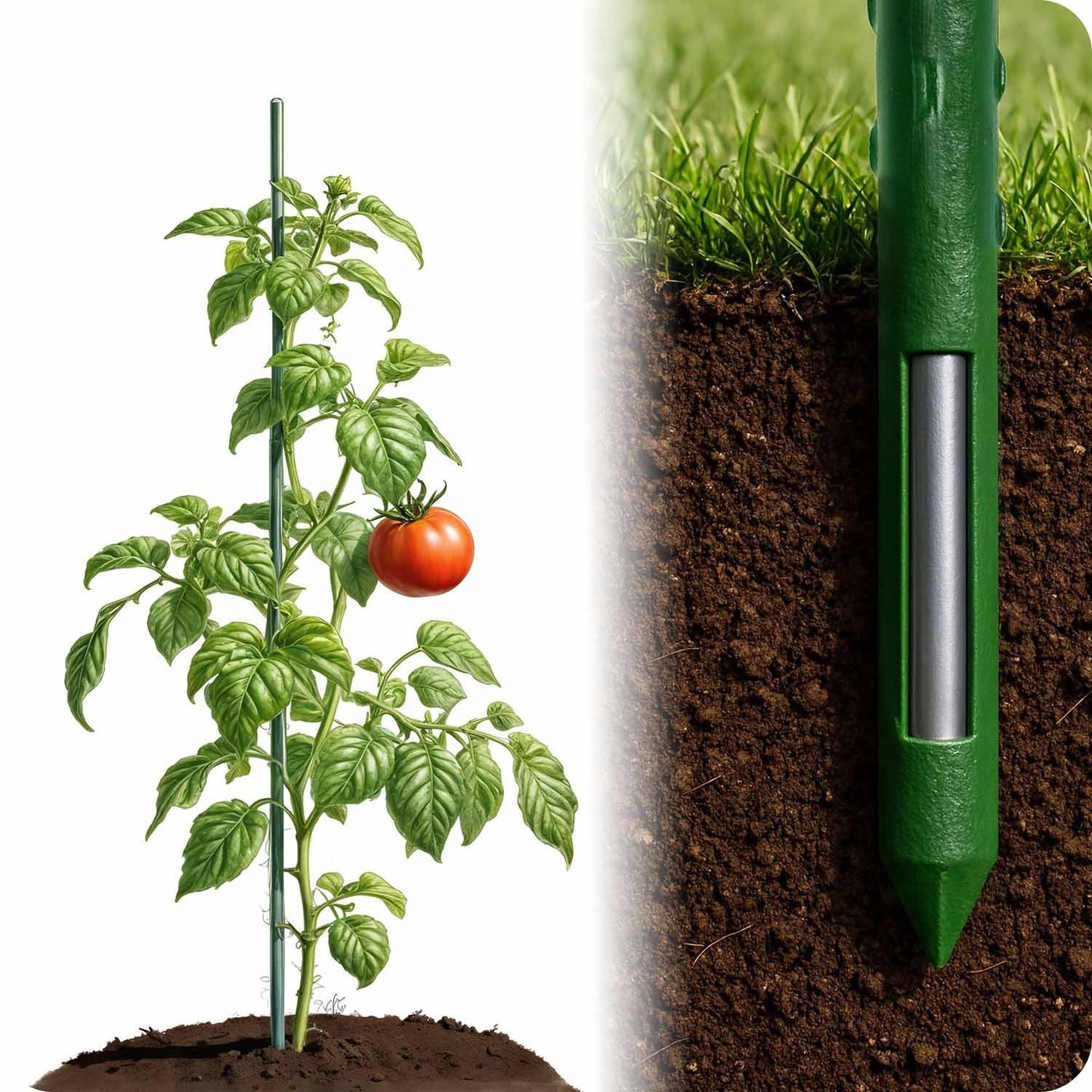 Plant stakes 120 cm Plonos PL-940 green 10pcs