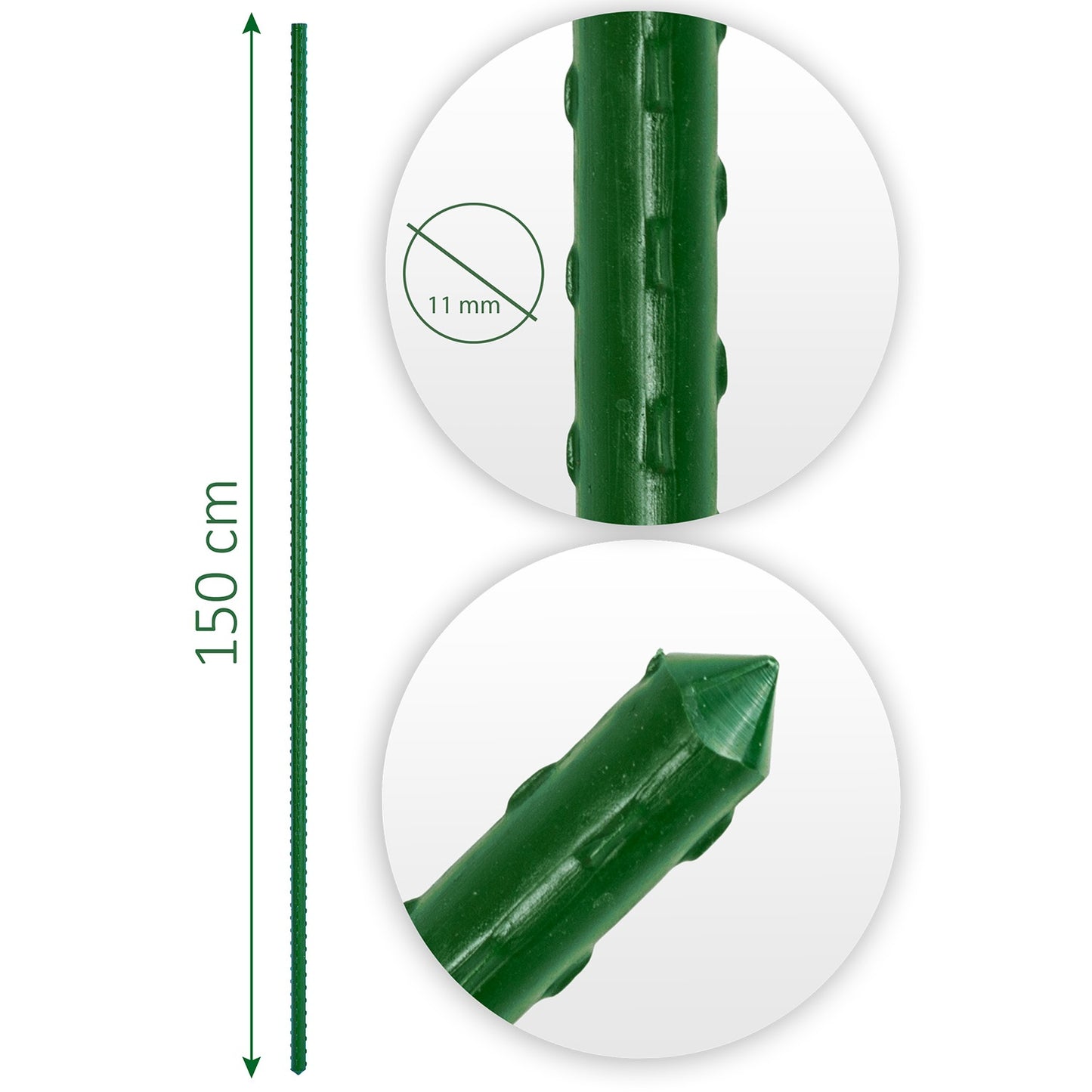 Plant stakes 150 cm Plonos PL-940 green 10pcs