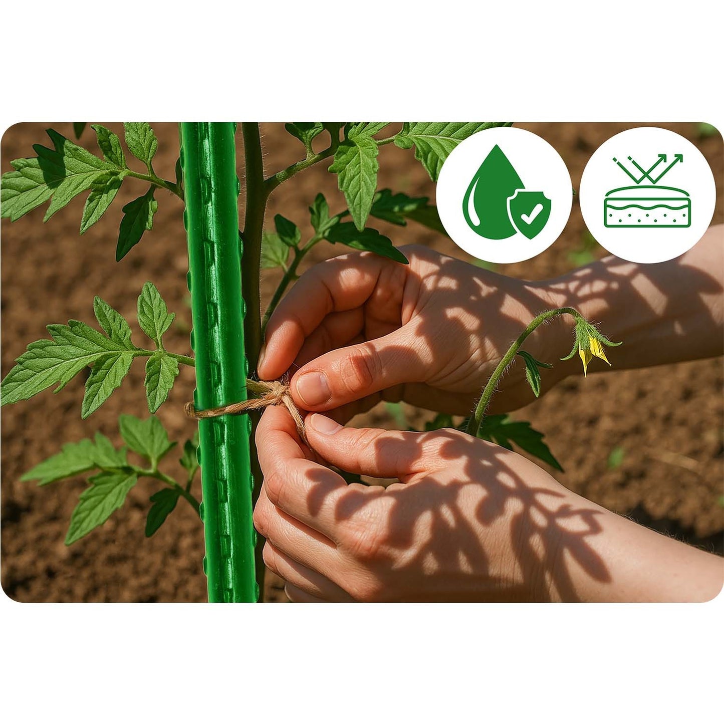 Plant stakes 150 cm Plonos PL-940 green 10pcs