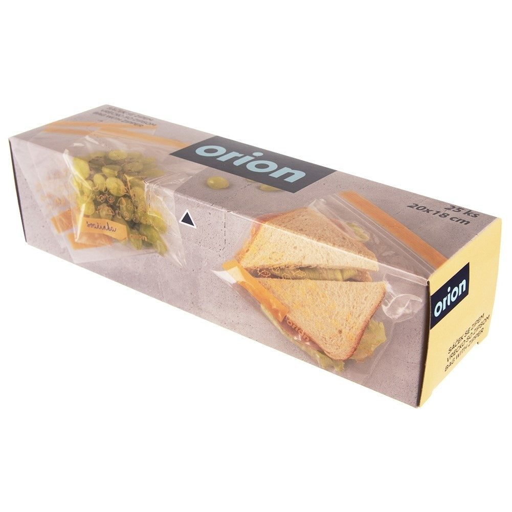 Plastic bags with closure for fridge and freezer, 25-pack
