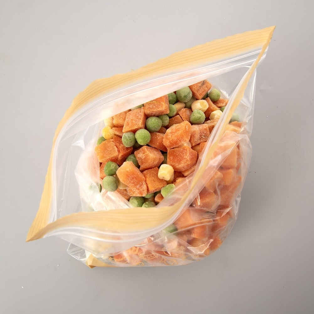 Plastic bags with closure for fridge and freezer, 25-pack