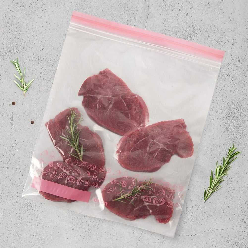 Plastic bags with tight closure for fridge and freezer, 25-pack