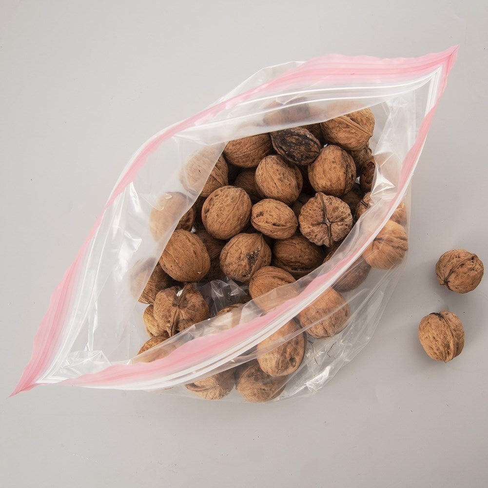 Plastic bags with tight closure for fridge and freezer, 25-pack