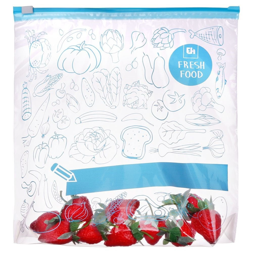 Plastic bags with tight closure for fridge and freezer, 3L, 10-pack