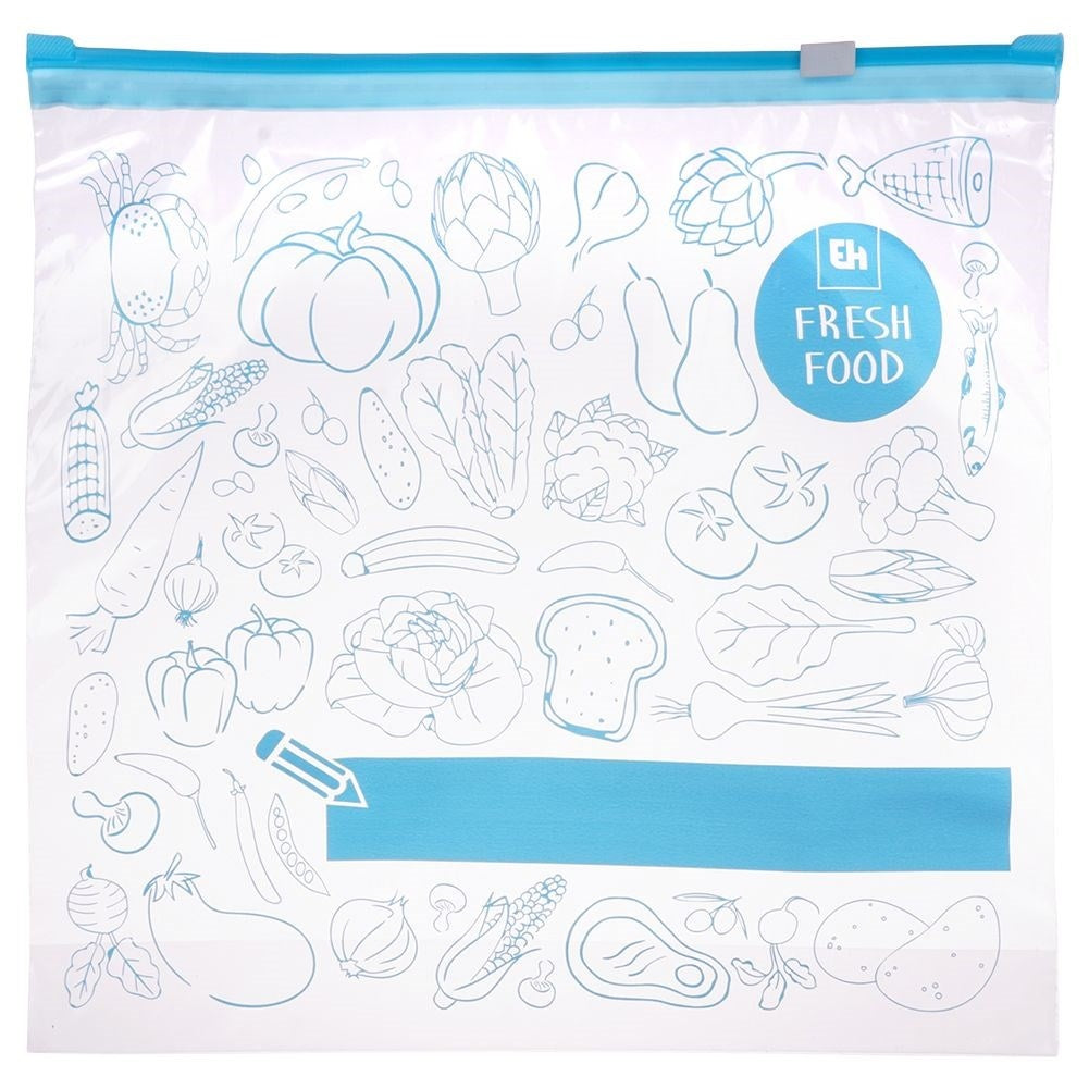 Plastic bags with tight closure for fridge and freezer, 3L, 10-pack
