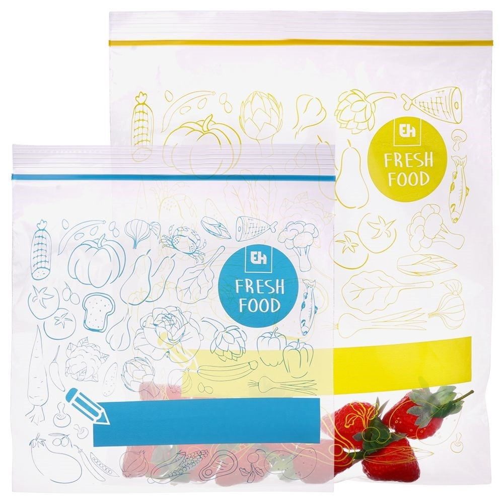 Plastic bags with tight closure for fridge and freezer, 40 pcs