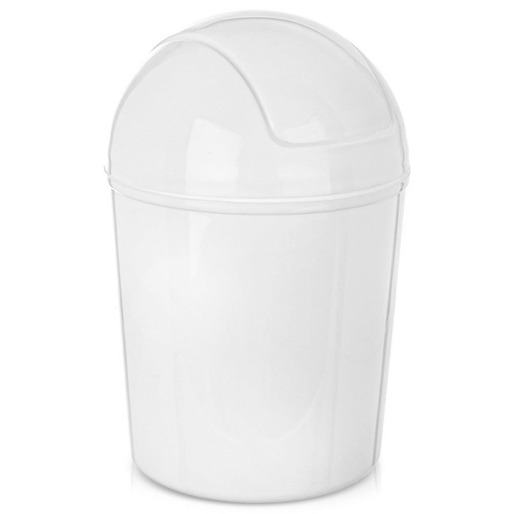 Plastic bathroom waste bin white 920 ml
