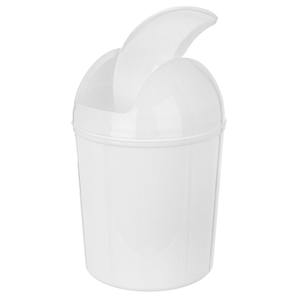 Plastic bathroom waste bin white 920 ml