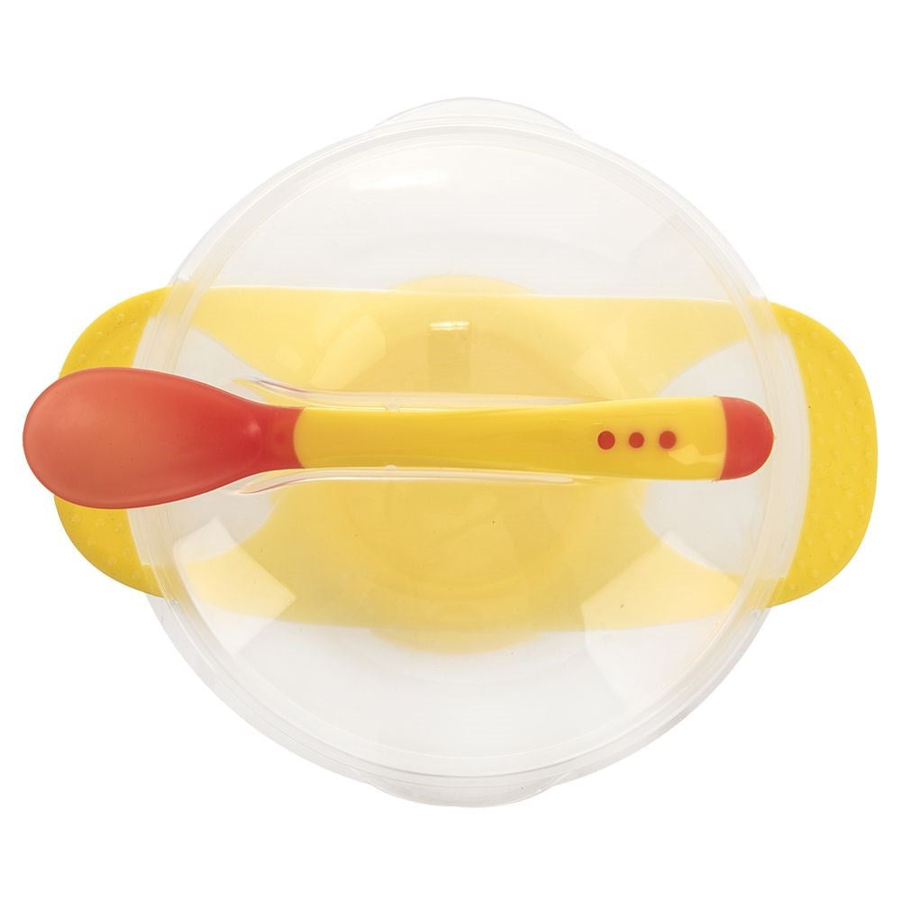 Plastic children's bowl with suction cup and spoon 400 ml