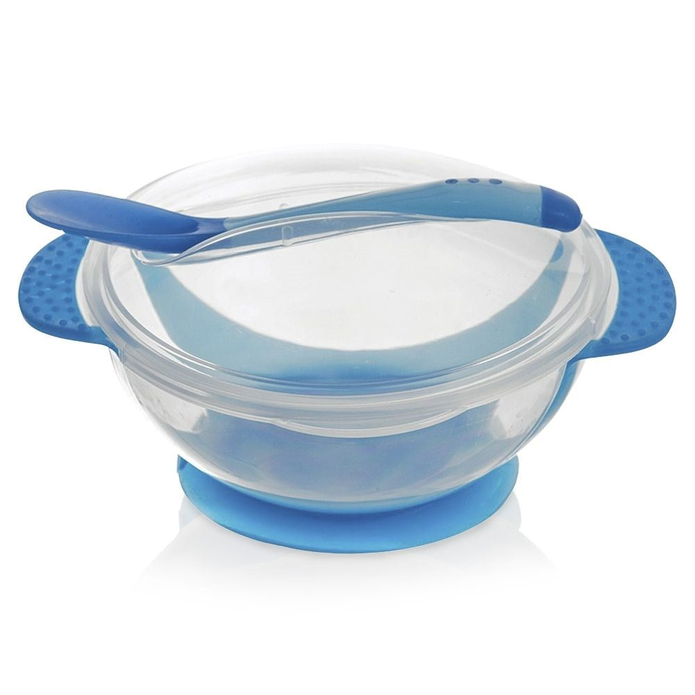 Plastic children's bowl with suction cup and spoon 400 ml