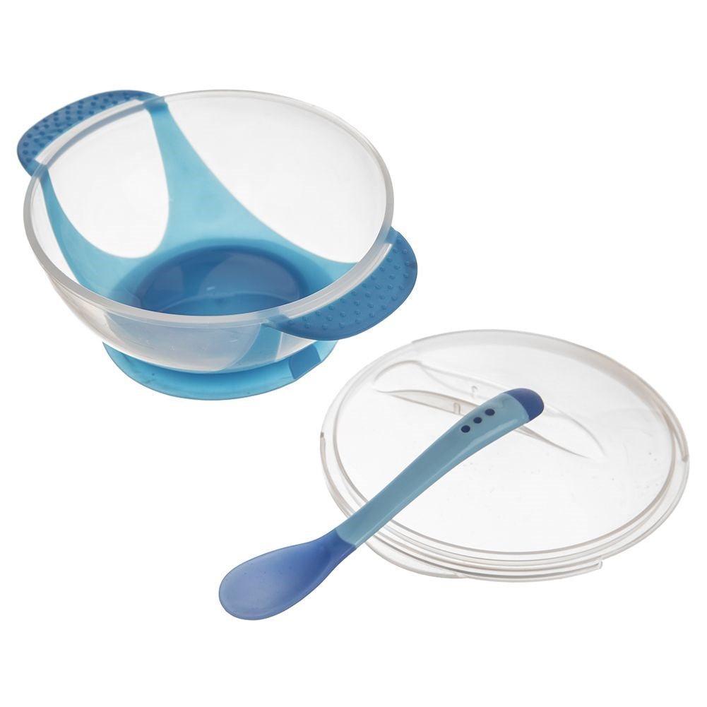 Plastic children's bowl with suction cup and spoon 400 ml