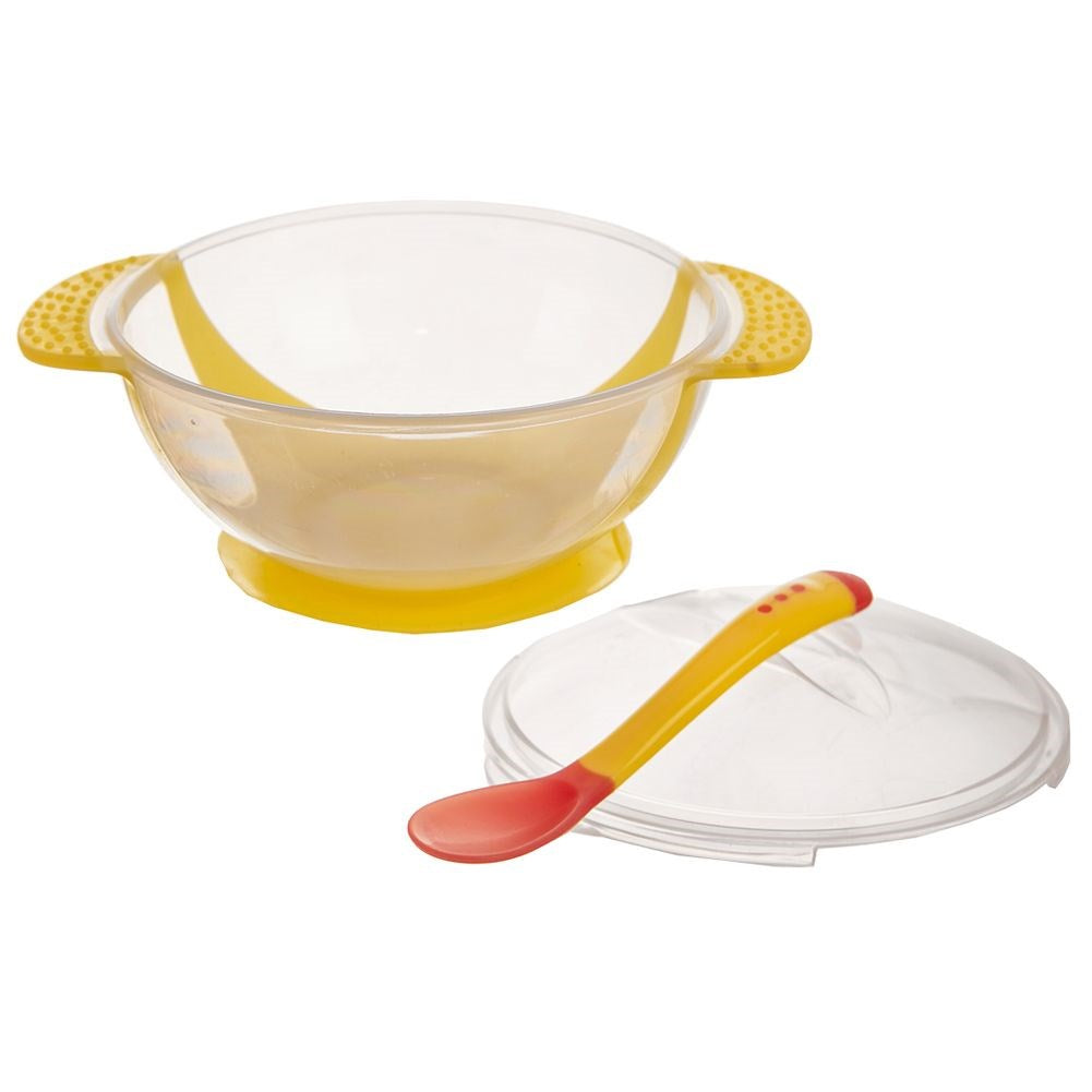 Plastic children's bowl with suction cup and spoon 400 ml