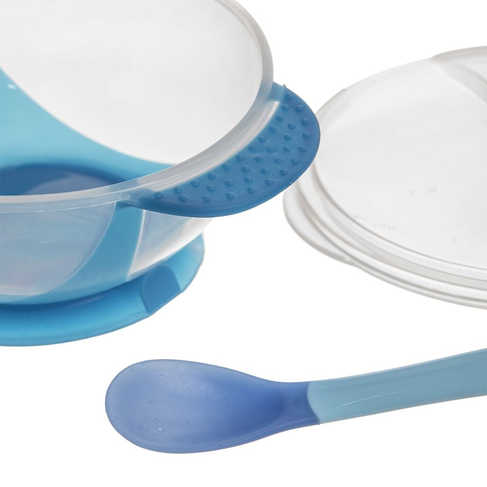 Plastic children's bowl with suction cup and spoon 400 ml