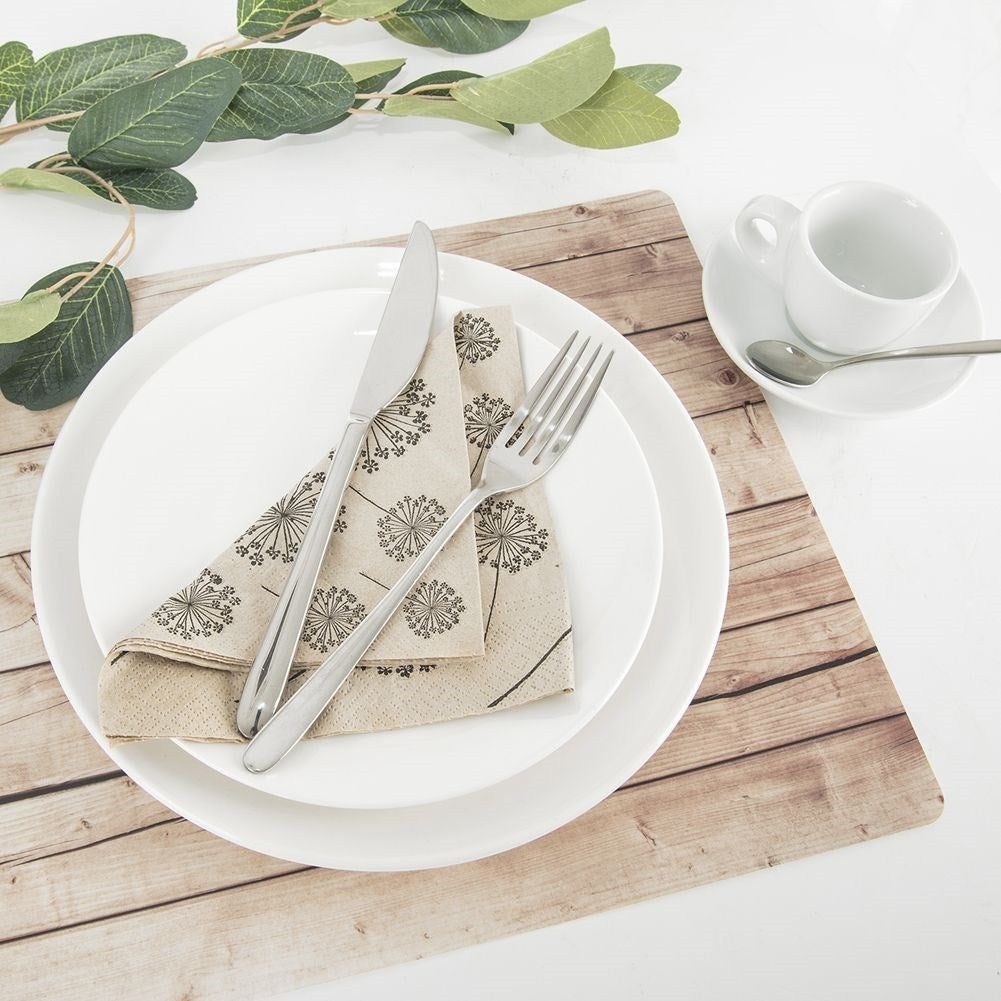 Plastic coasters with wooden decor - stylish protection for your table
