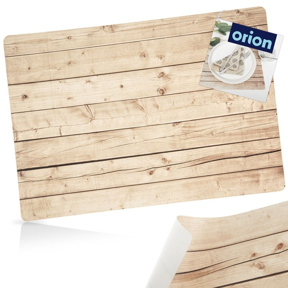 Plastic coasters with wooden decor - stylish protection for your table