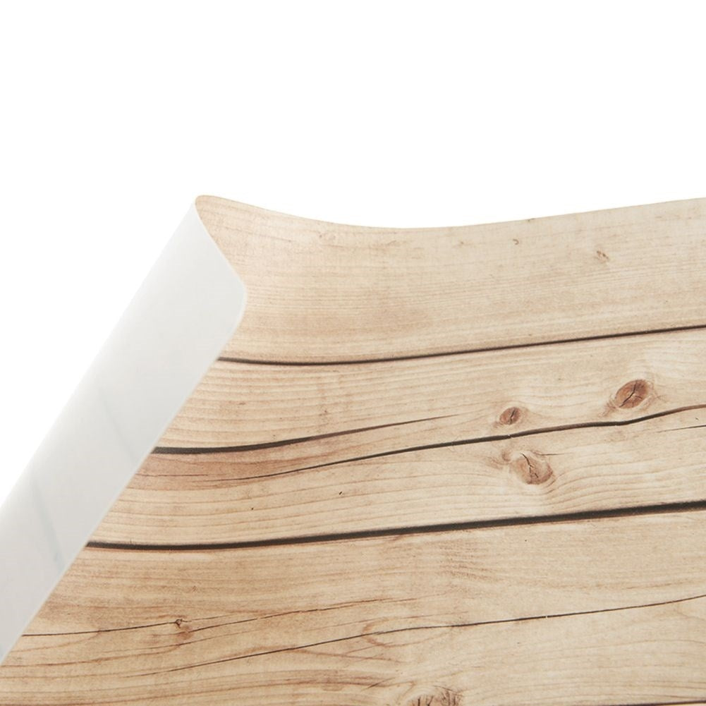Plastic coasters with wooden decor - stylish protection for your table