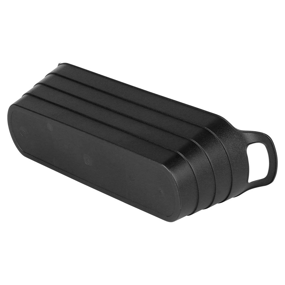 Plastic garden pot, black, oblong, 44.5 cm