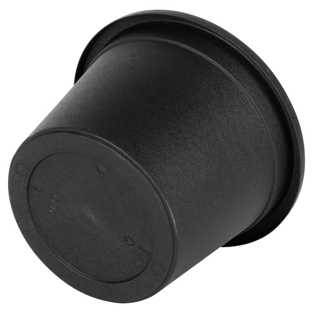 Plastic garden pot black round 20 cm