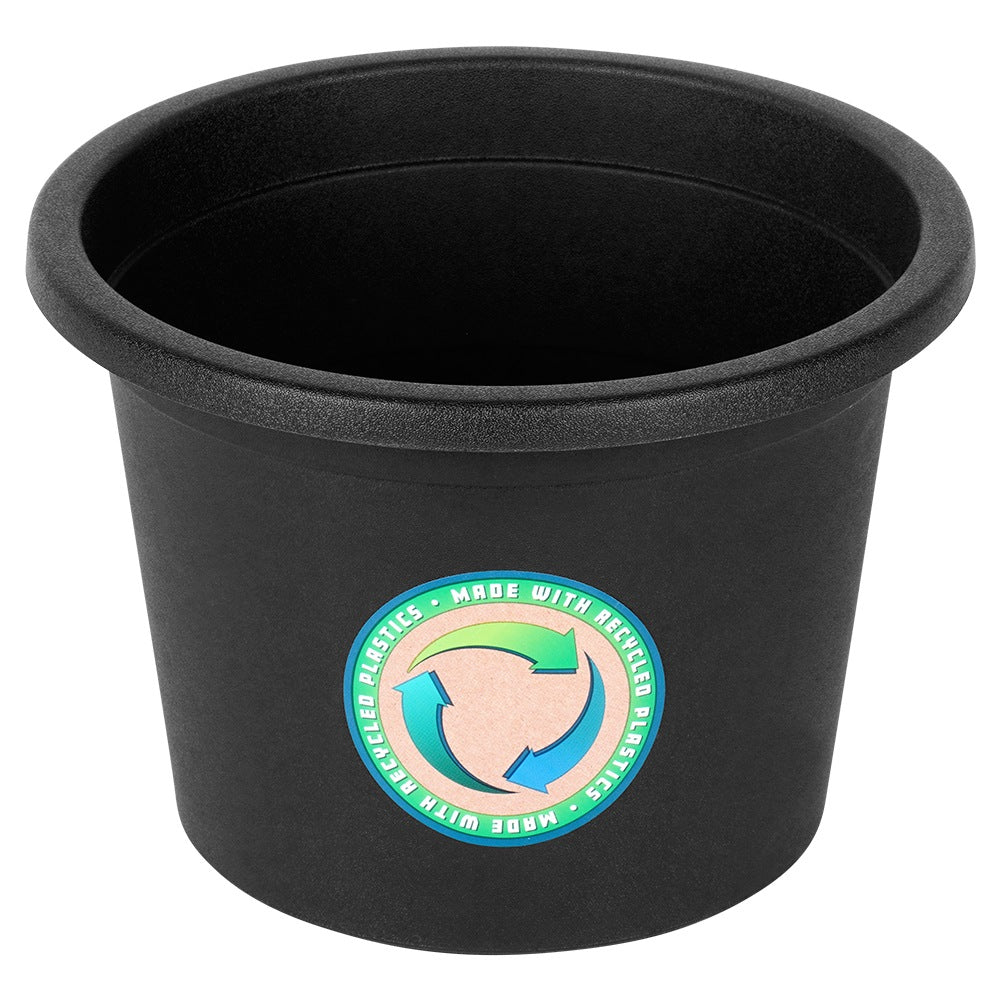 Plastic garden pot black round 20 cm