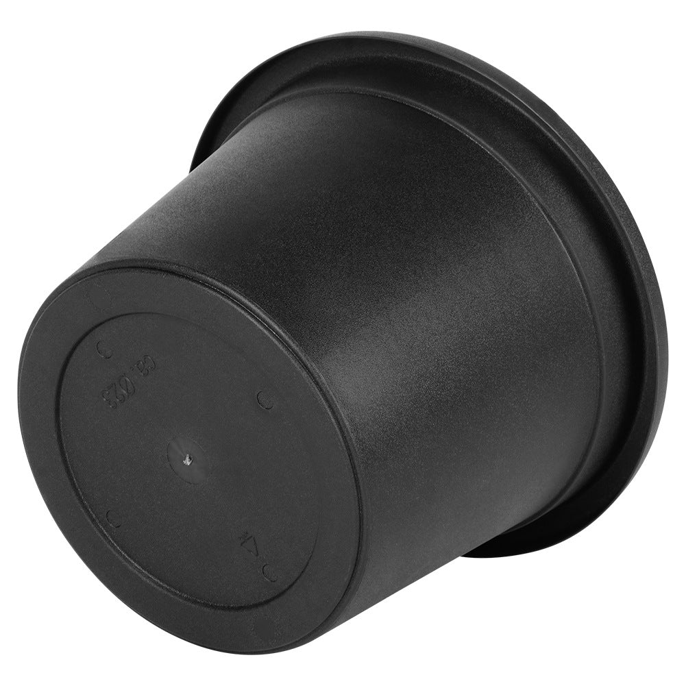 Plastic garden pot black round 23 cm