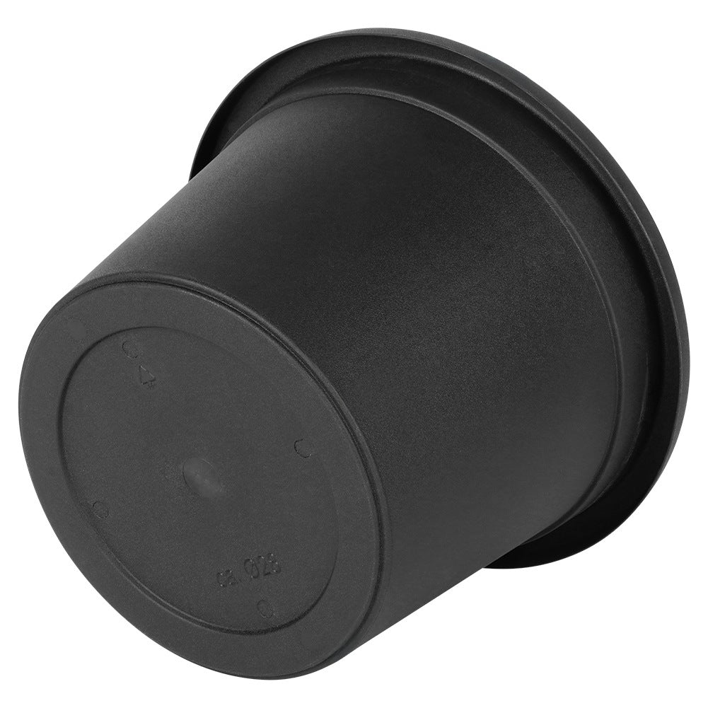 Plastic garden pot, black, round, 27.5 cm