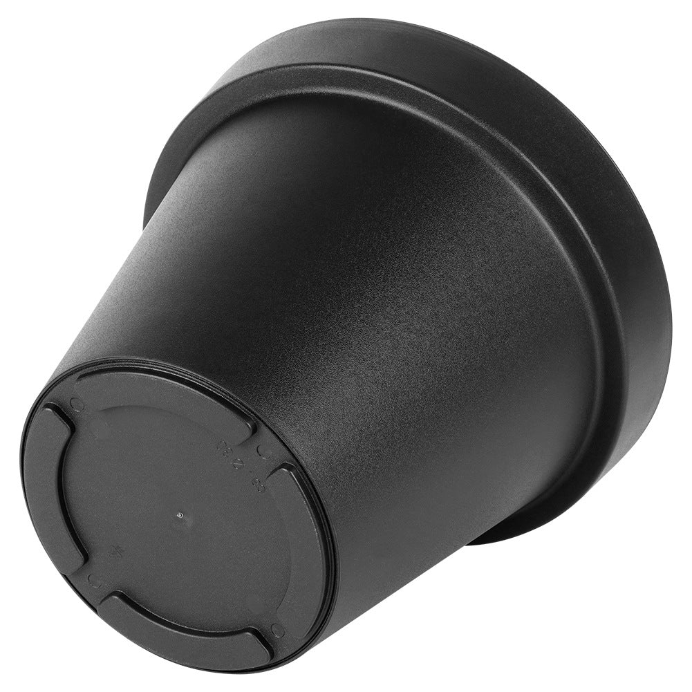 Plastic garden pot black round 29 cm