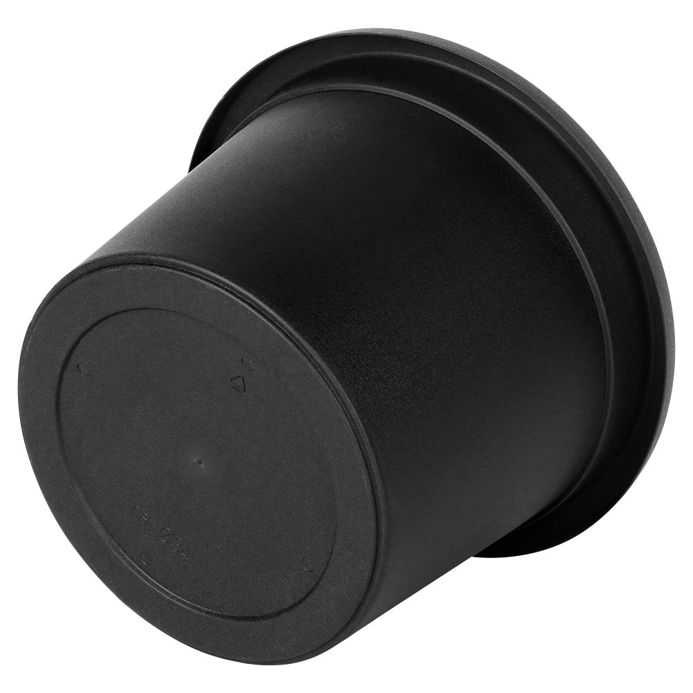 Plastic garden pot black round 34 cm